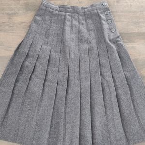 Wool Pleated Skirt